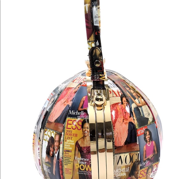 OBAMA Satchel 🦋NWT Magazine Patch Stripe Frame - Picture 3 of 5